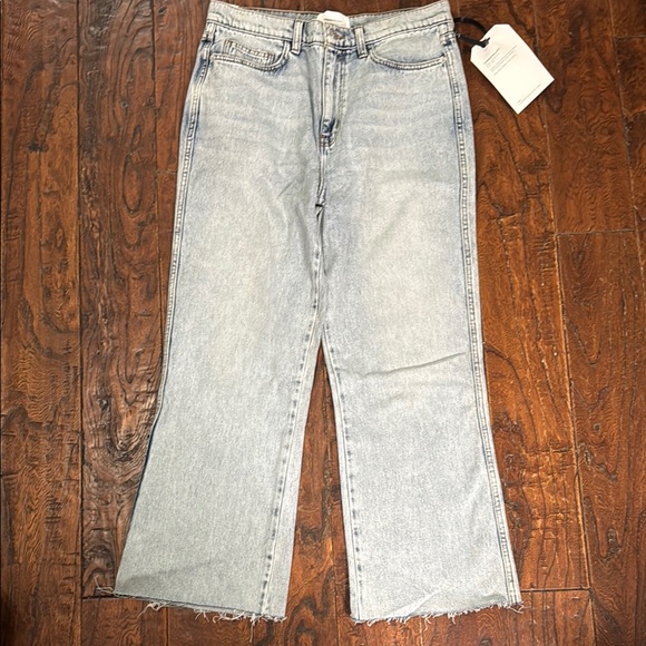 Current/Elliott Blue Flare Wide Leg Jeans